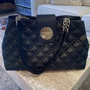 Kate Spade quilted black handbag like new